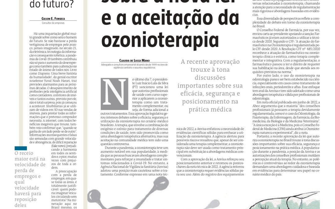 As controvérsias sobre a nova lei e a aceitação da ozonioterapia no Brasil